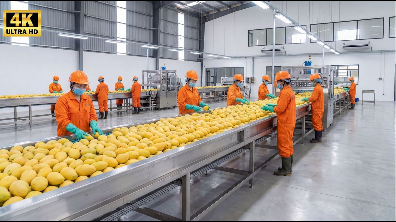 100,000 MANGOES Per Day – The INSANE Speed of Modern Dried Fruit Factory