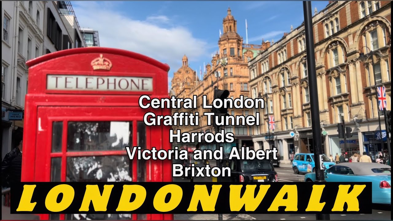 London Walk  Central London, Graffiti Tunnel, Brixton, Victoria & Albert, and Harrods