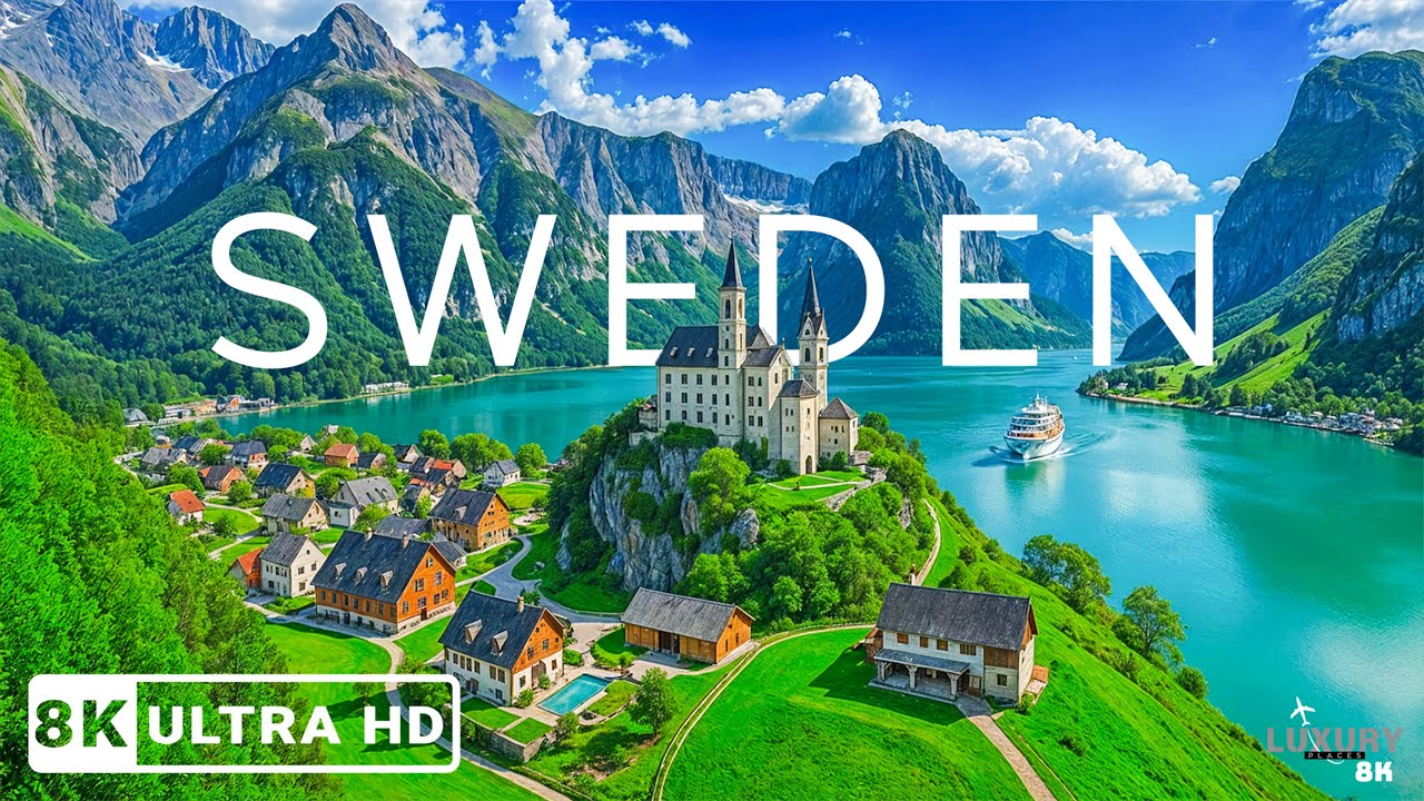 Sweden 8K UHD &ndash; Nordic Forests, Crystal Lakes & Tranquil Countryside Escapes with Relaxing Music