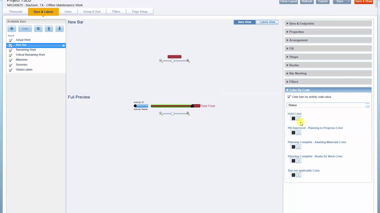 Primavera P6 Visualizer - Version 18