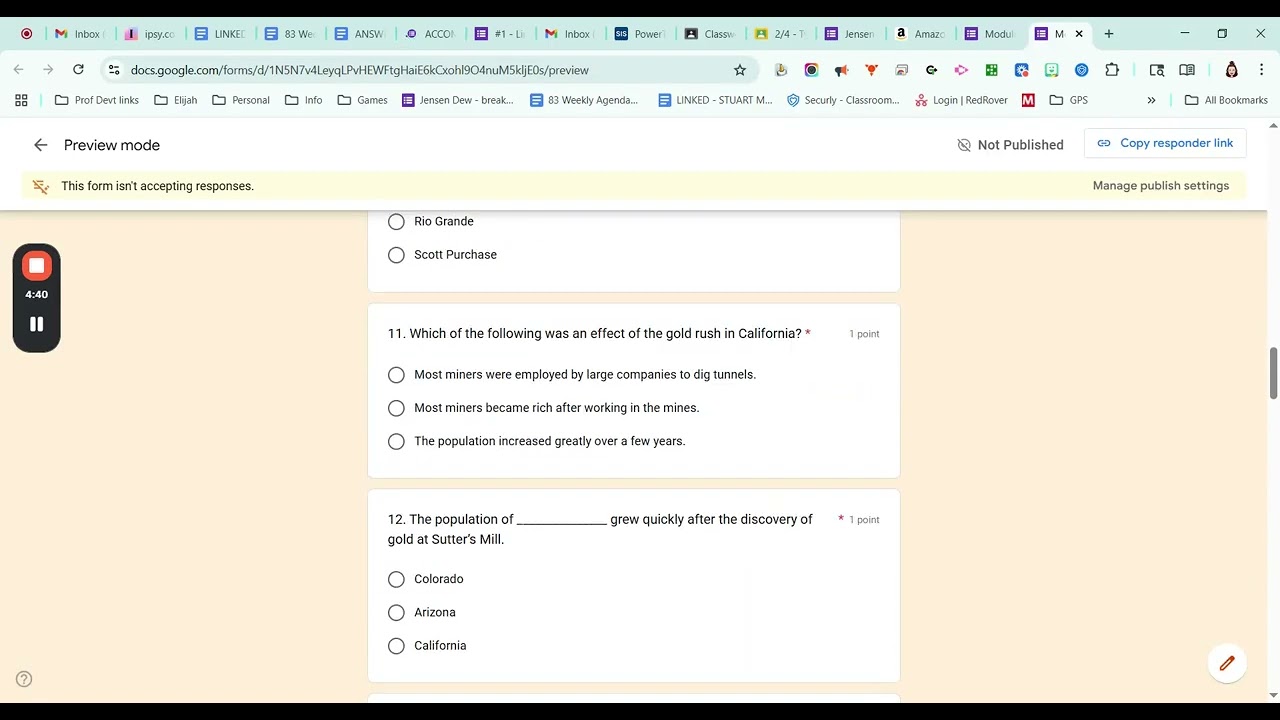 Module 12, Test modified 25-26 read aloud no essay