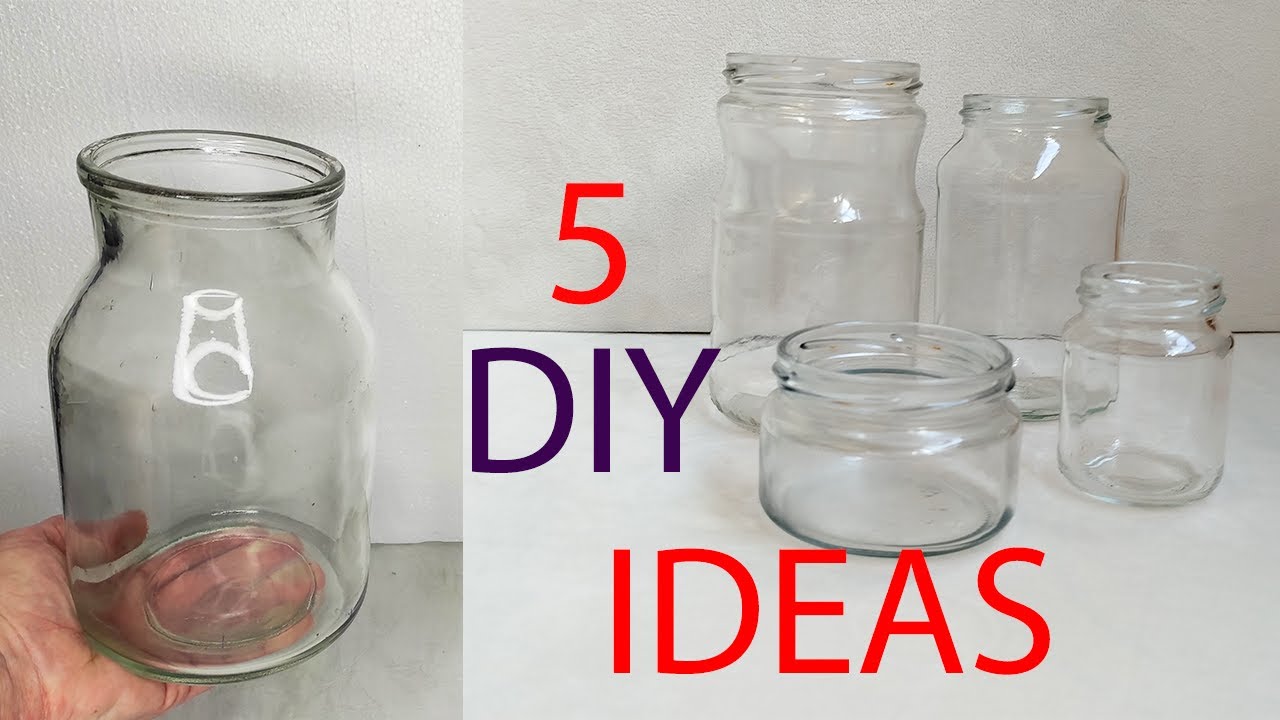 DIY | 5 Glass Jar Recycling ideas