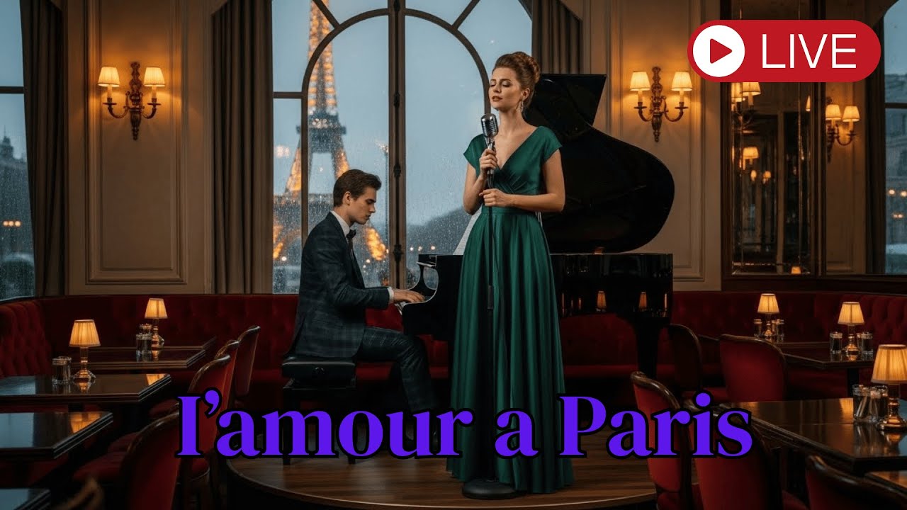 Paris Love Song 🌙 Soft Romantic Piano | Beautiful French Love Music