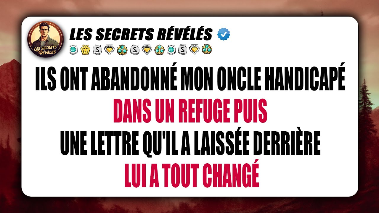 Ils ont abandonné mon oncle handicapé dans un refuge — puis une lettre qu'il a laissée derrière lui.