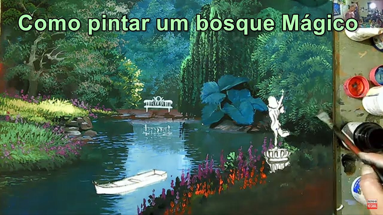 Como pintar um bosque mágico