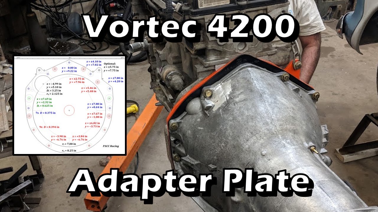 How to make Vortec 4200 Adapter Plate mount with Chevy Transmission Bellhousing Bolt Pattern