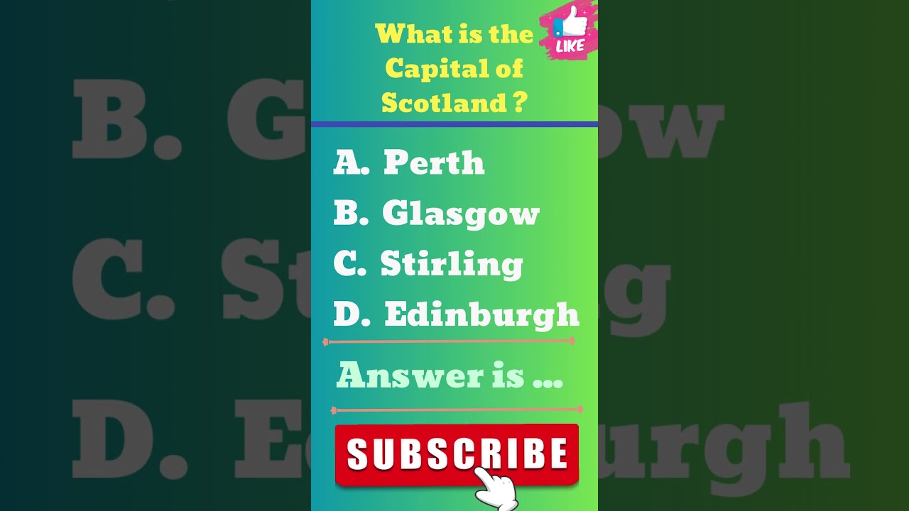Did You Know! What is the Capital of Scotland Country? 