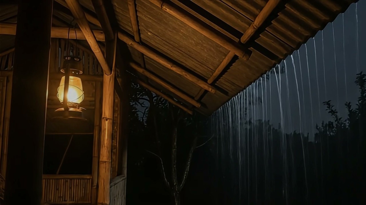 Calm Night Rain on a Tin Roof | Deep Sleep White Noise