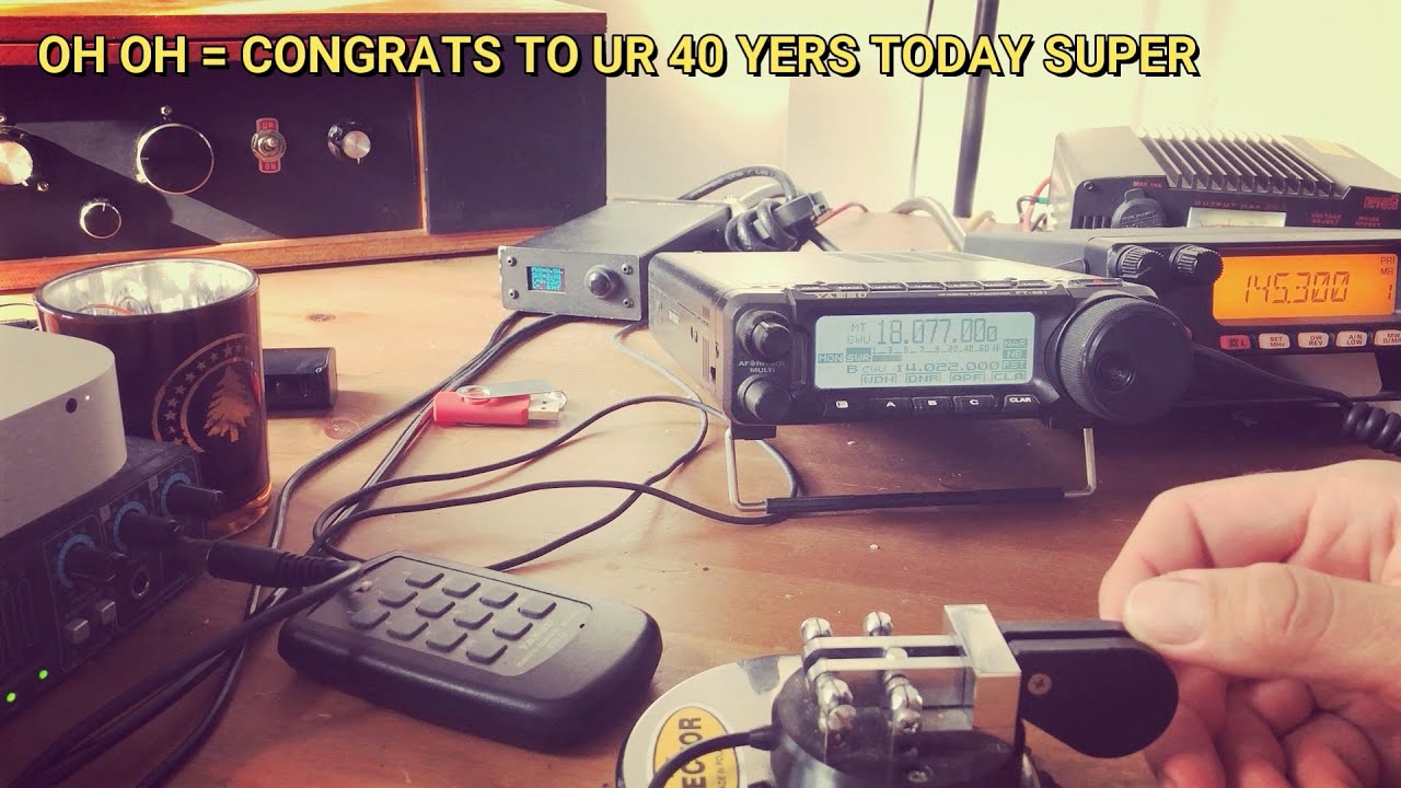 40th Birthday Wishes over the Telegraph (DJ6IH de SQ5VCO - CW QSO on 17m band)