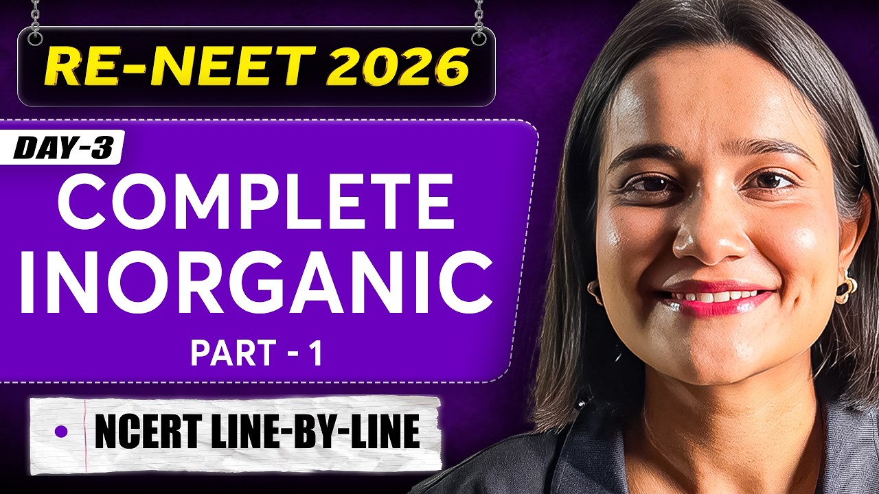 Complete Inorganic Chemistry | Re-NEET 2026 | Sangharsh Batch | Anjali Ma'am