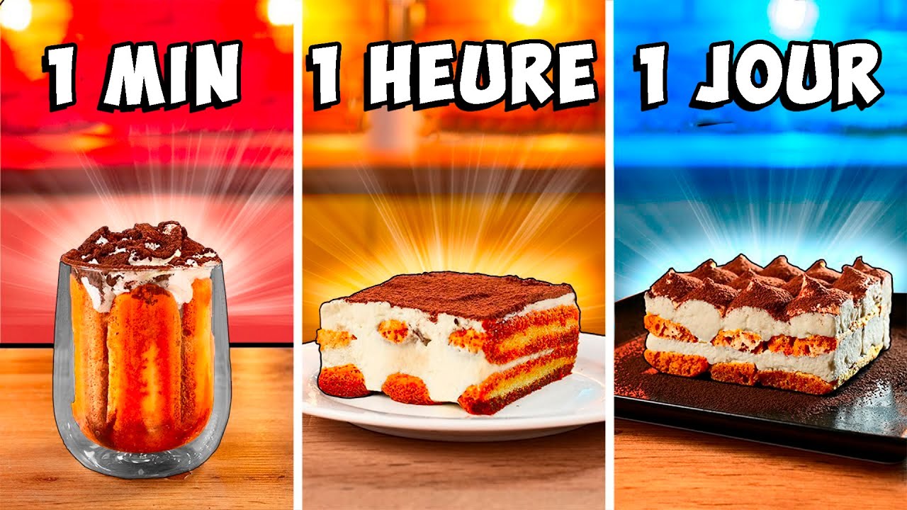 1 minute vs 1 heure vs 1 jour Tiramisu par VANZAI