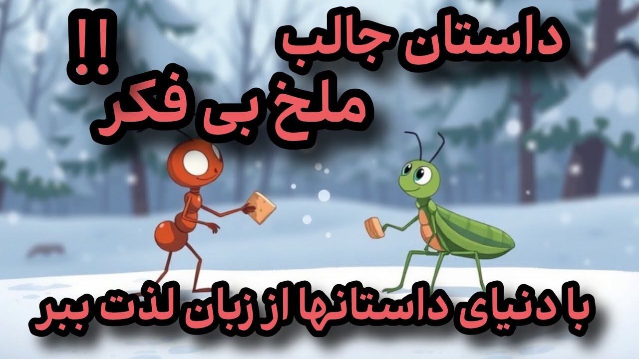 😁داستان جالب ملخ بی فکر 👌با دنیای داستانها انگلیسی رو قورت بده #shortsvideo #English 