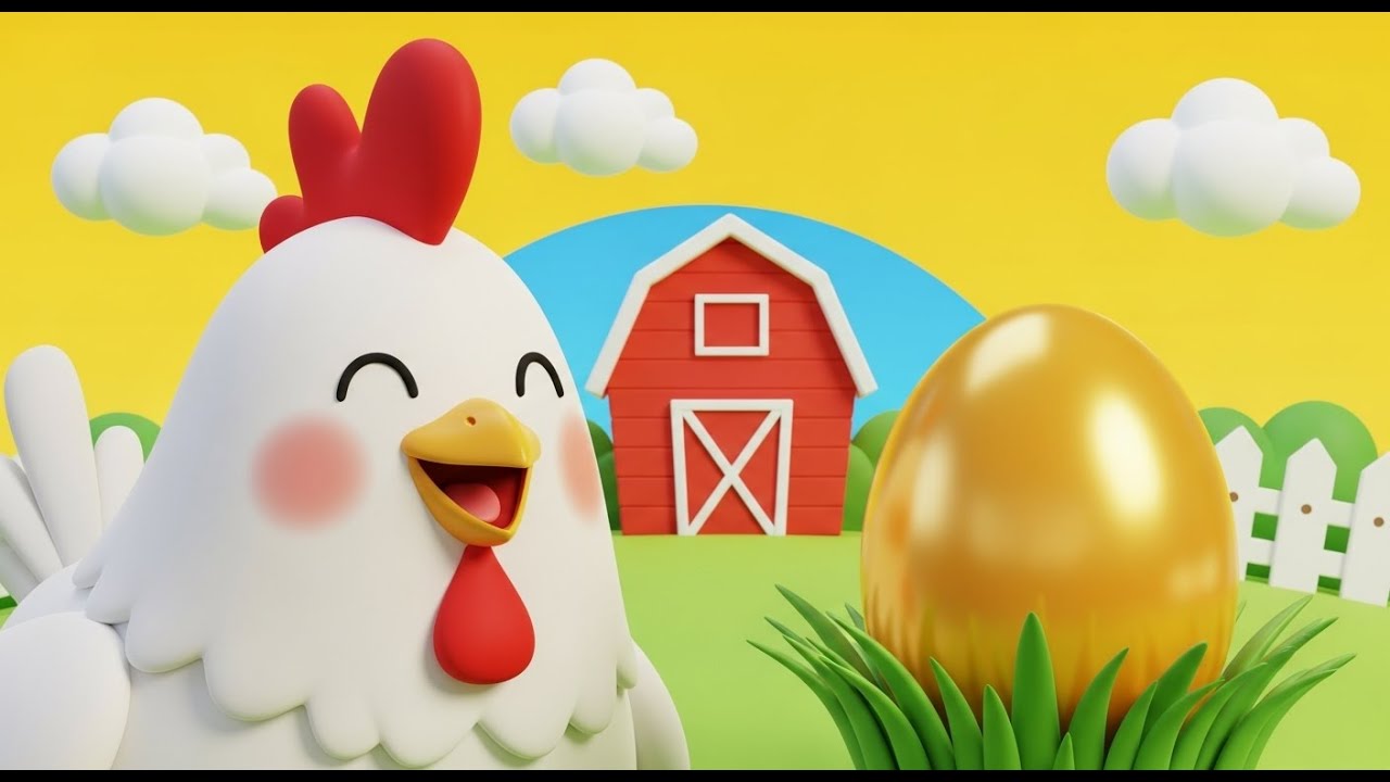 Egg on the Farm 🥚🐔🎶 | Fun Nursery Rhyme for Kids | Farm Animal Song | 3D Animation