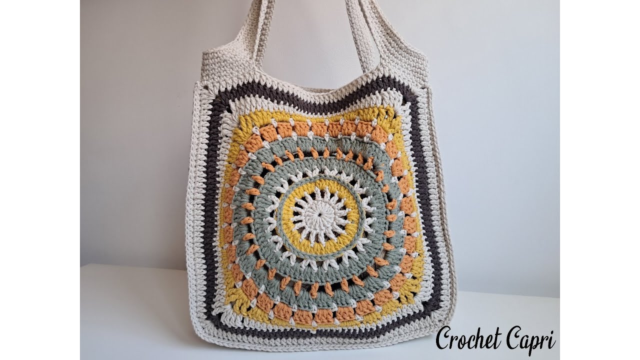 🎨BOLSO MANDALA A CROCHET🧶👜