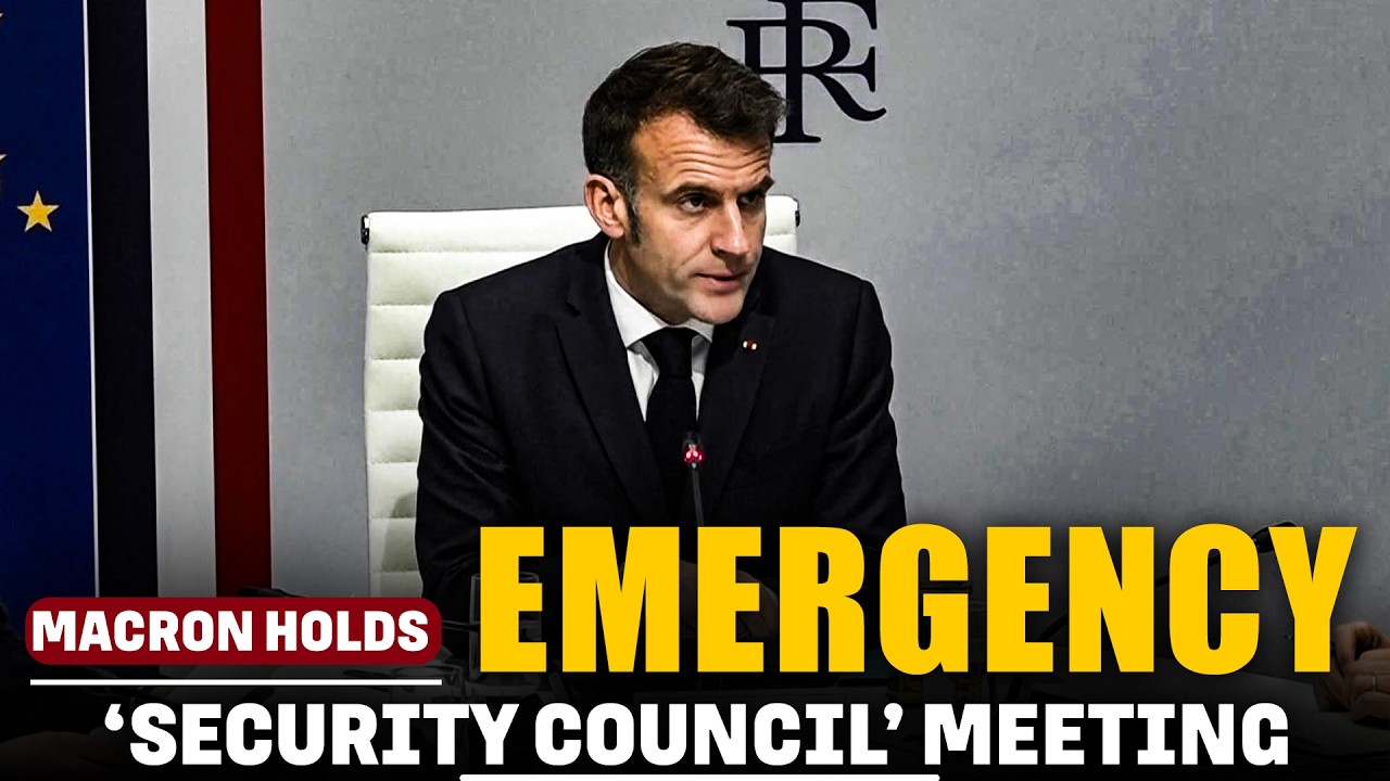 France&rsquo;s Emmanuel Macron holds an emergency &ldquo;Security council&rdquo; meeting in Paris