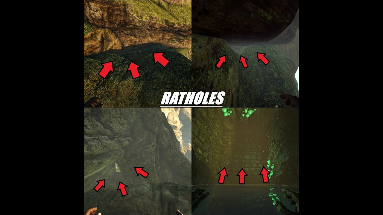 ARK - The Center Hidden Base spots / Ratholes