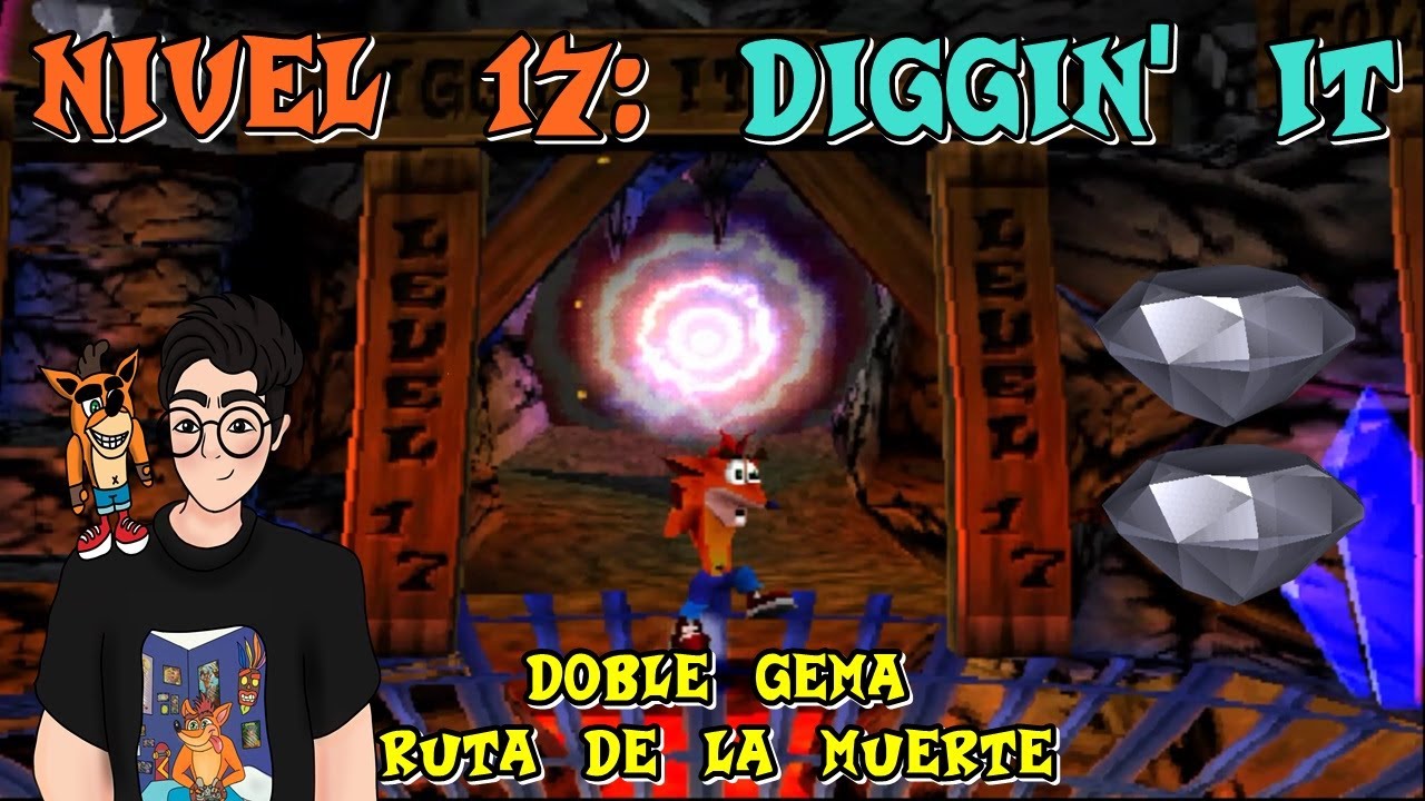 Nivel 17: Diggin' It - Crash Bandicoot 2: Cortex Strikes Back PS1 Gameplay