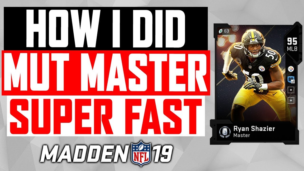 HOW I FINISHED MUT MASTER RYAN SHAZIER SUPER FAST! | BEST SOLOS FOR MUT MASTER | MUT 19