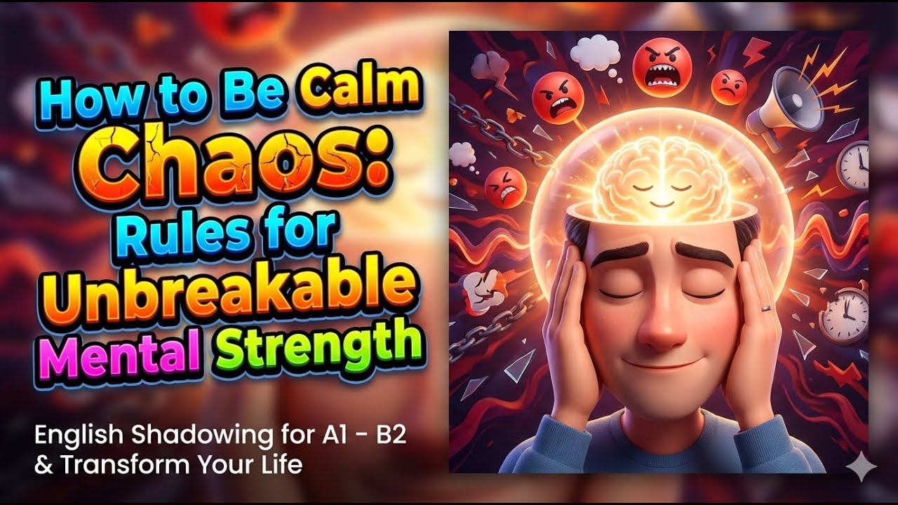 How to Be Calm in Chaos Rules for Unbreakable Mental Strength ||  English Shadowing for A1 – A2