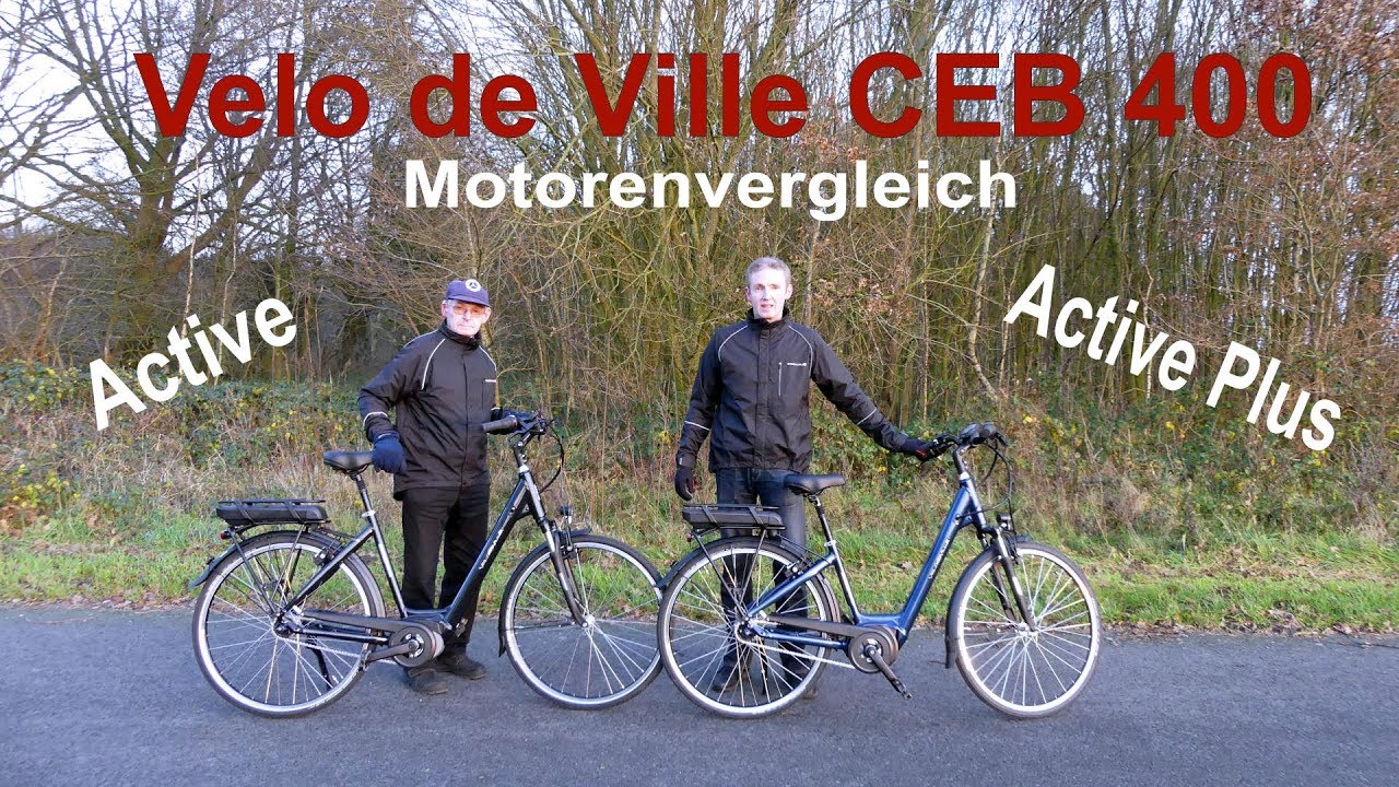 VELO DE VILLE E-Bike 2018, CEB 400 mit Bosch Active Plus Motor u. Vergleich mit Active Motor