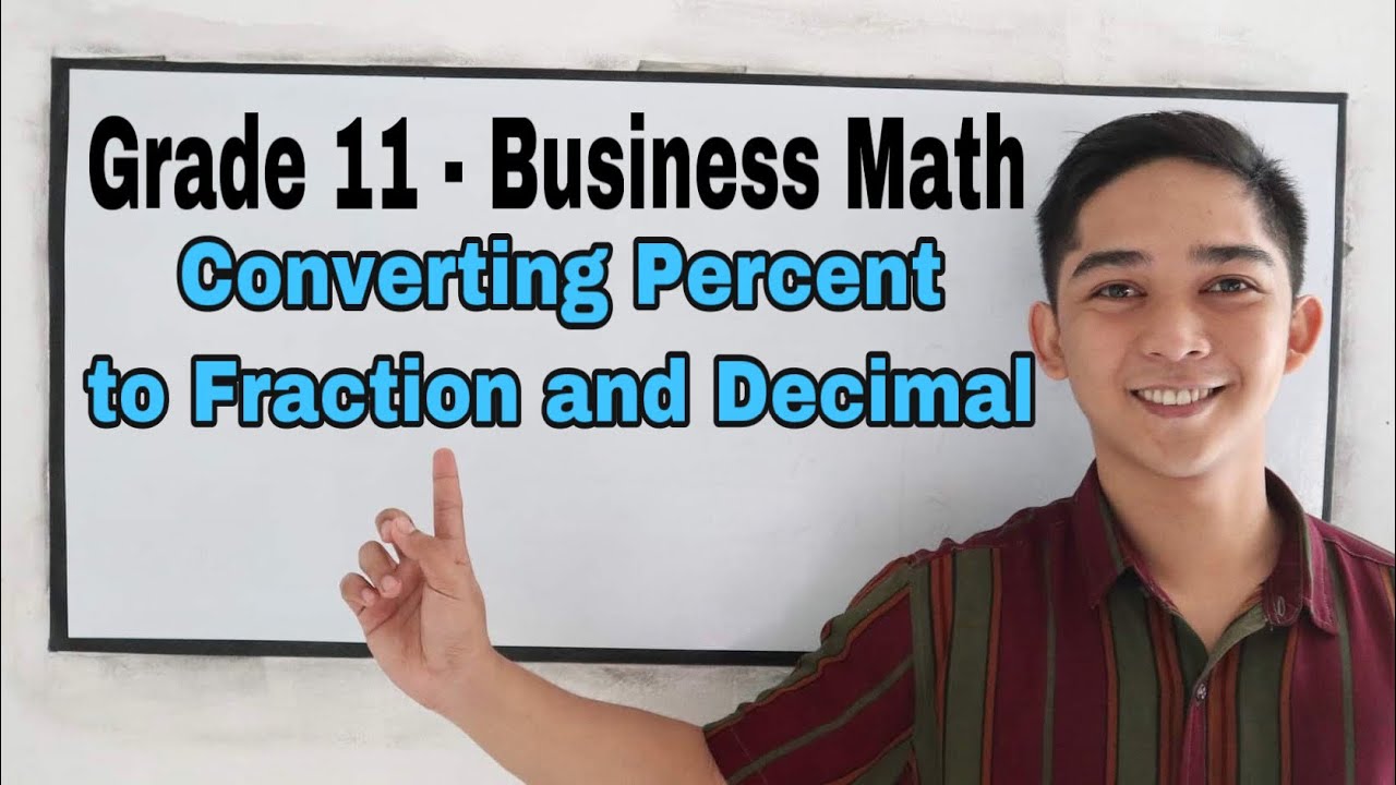 Converting Percent to Fractions and Decimal I Señor Pablo TV