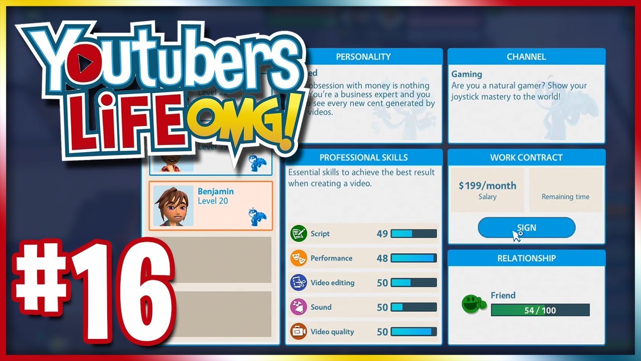 Unlocking the 3rd Collaborator! | Let's Play: Youtuber's Life OMG | Ep 16