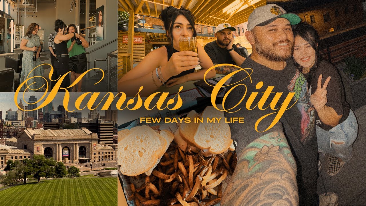 Kansas city travel vlog 🍔📸 filming for a hair studio + food, coffee & rooftop views