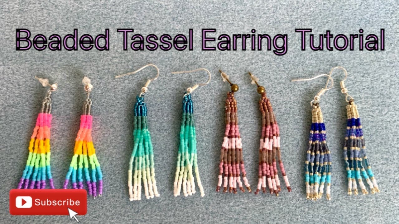 Beaded tassel earring tutorial