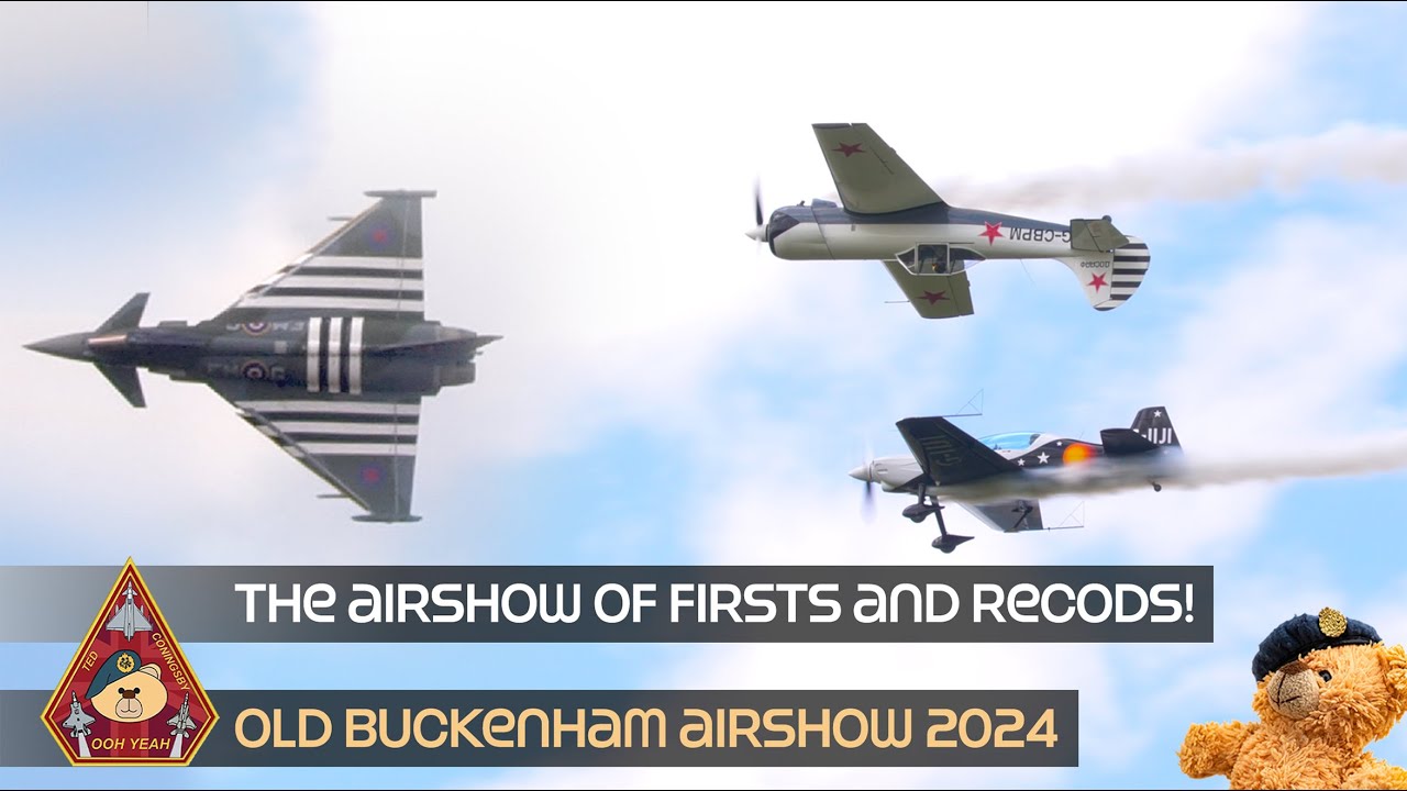 WONDERFUL OLD BUCKENHAM AIRSHOW 2024 • TYPHOON, F-3B, Bf 108, P-47 THUNDERBOLT, P-51 & LOTS MORE!
