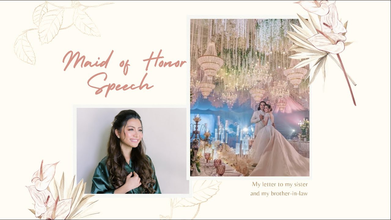 Maid of Honor Speech - Wedding in the Philippines