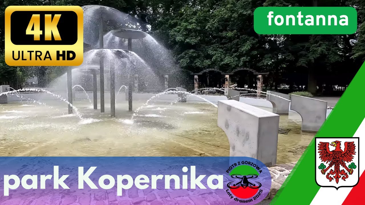 Gorz&oacute;w Wielkopolski. Fontanna w parku Kopernika.