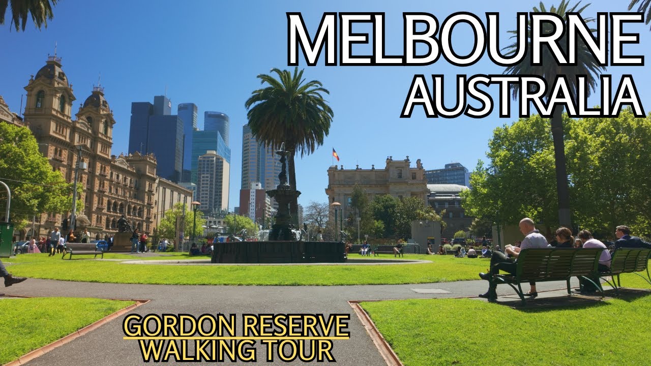 Melbourne City Lunch Hour Walk | Little Collins Street to Gordon Reserve | Australia Walking Tour 4K