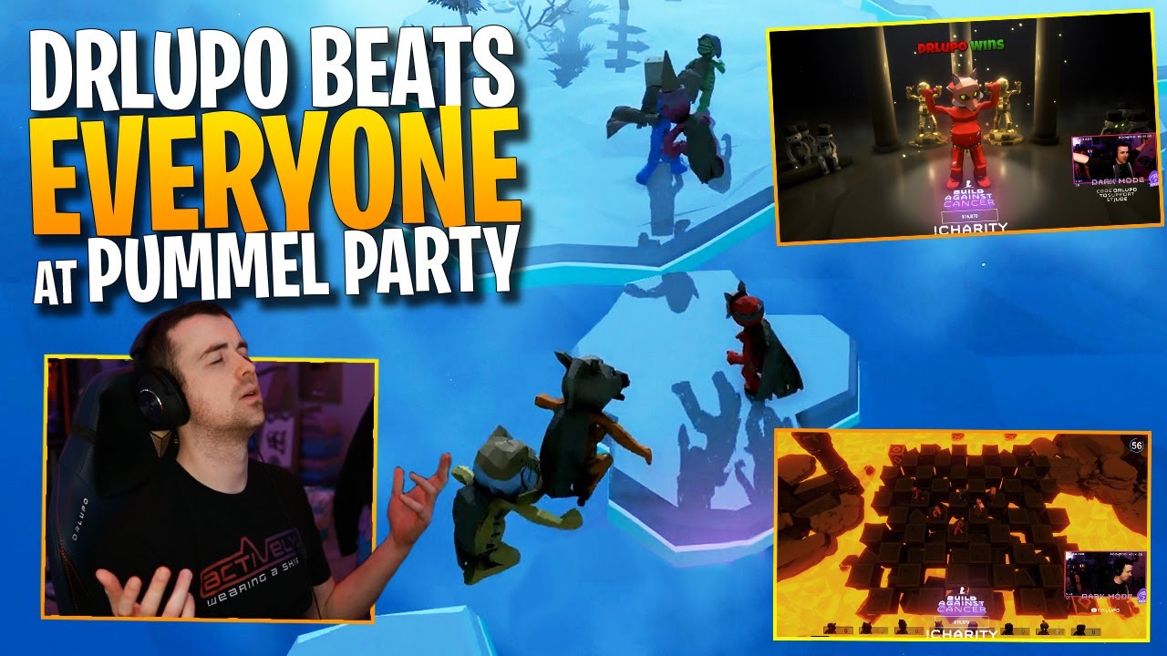 DrLupo beats EVERYONE at a HILARIOUS game of Pummel Party! ft TimTheTatMan, CourageJD, Marcel & more