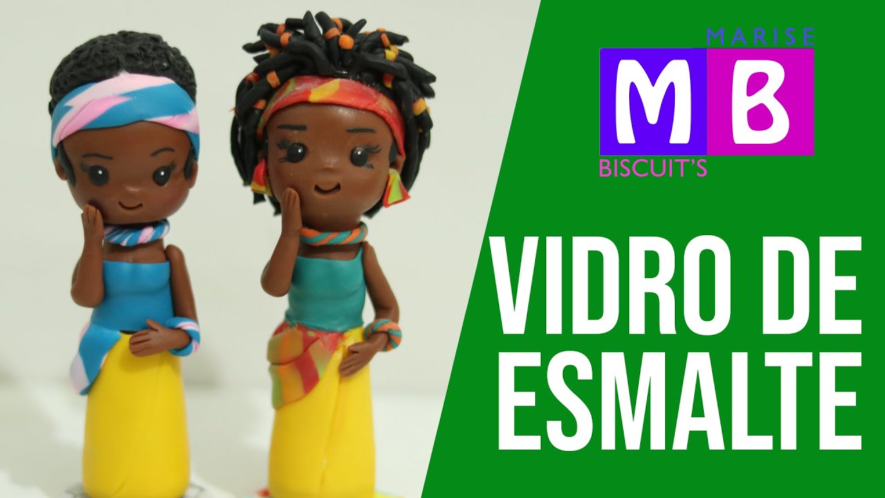 DIY | Reciclagem do vidro de esmalte em Biscuit | Lindas bonecas!