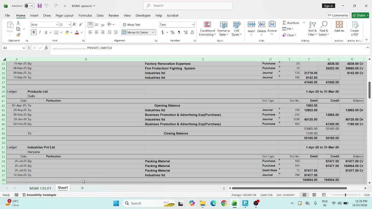 MSME Ageing Report Automation Excel VBA Tool xlsm