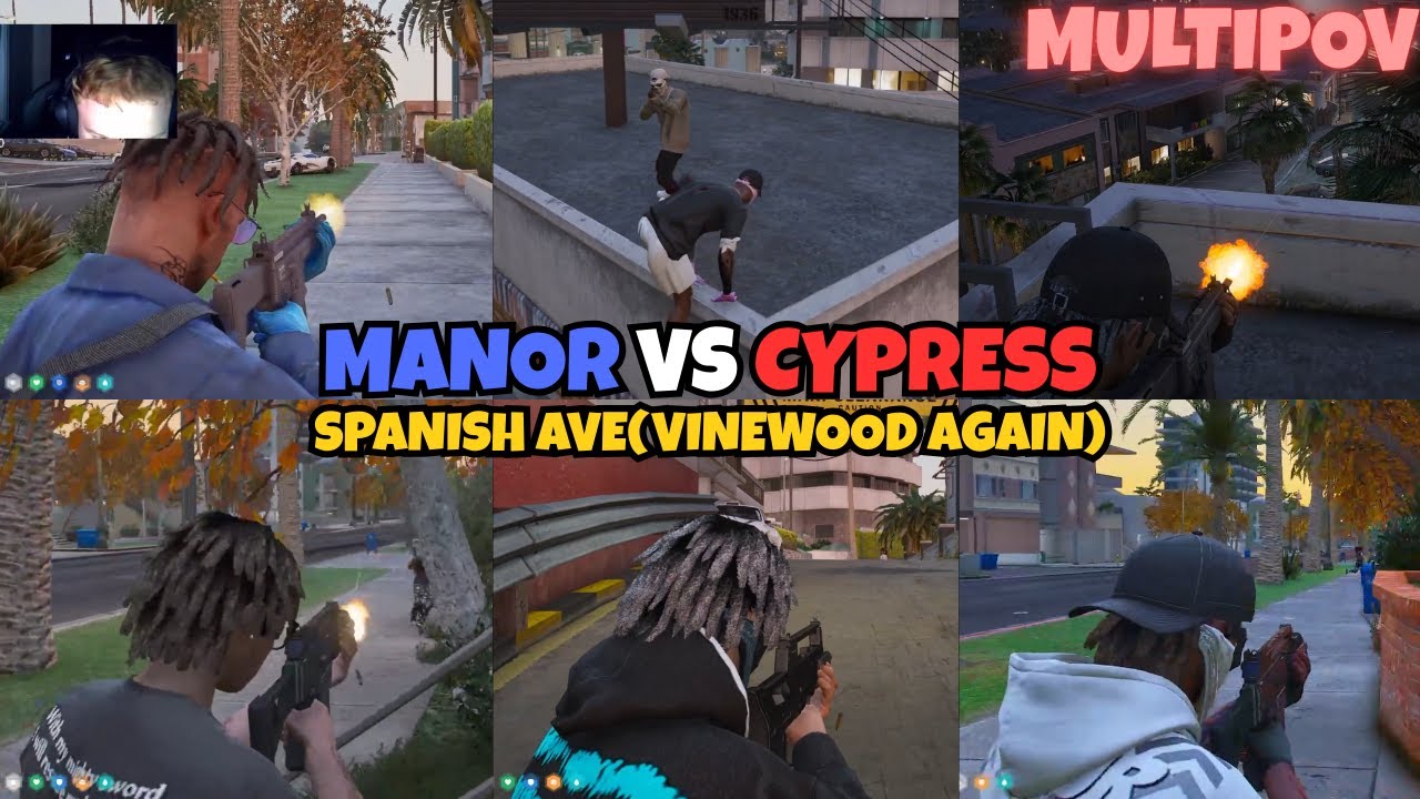 Manor vs Cypress в красном гараже на Испанской авеню (снова Вайнвуд) | MULTIPOV | NOPIXEL 4.0 GTA RP
