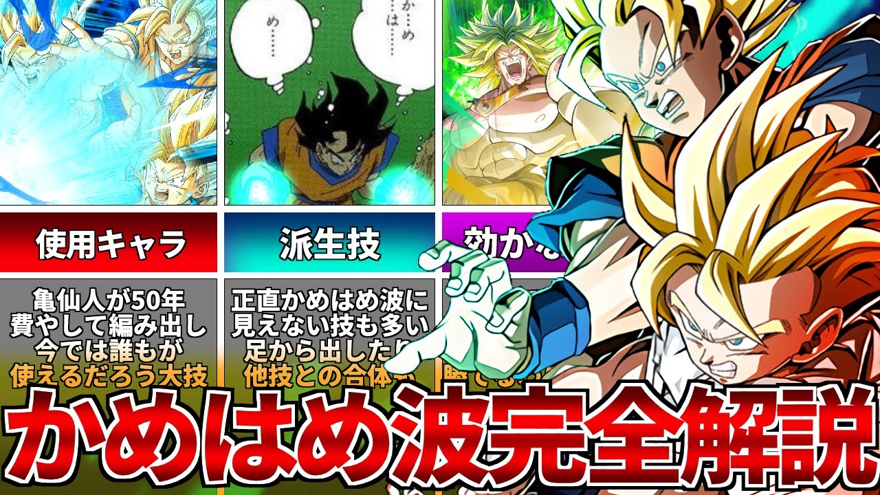 【総集編】誰が使った？どんな派生がある？代表必殺かめはめ波完全解説【ドラゴンボール】