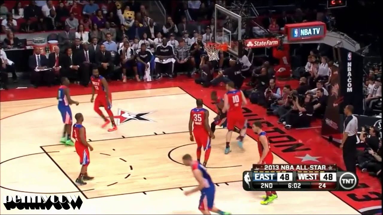 NBA All Star 2013 game ALL DUNKS compilation