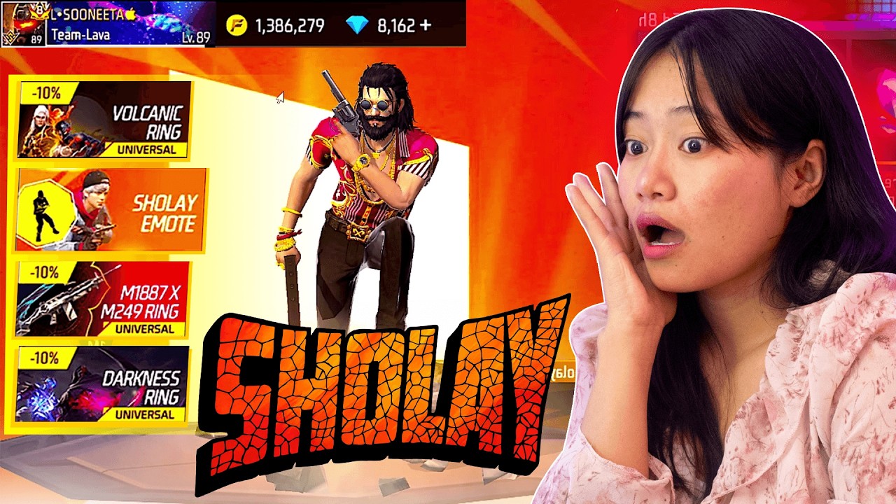 Покупаю💎ВСЁ с эмоцией SHOLAY Gabbar в Free Fire 😂 Sooneeta | Free Fire | Diamond Queen