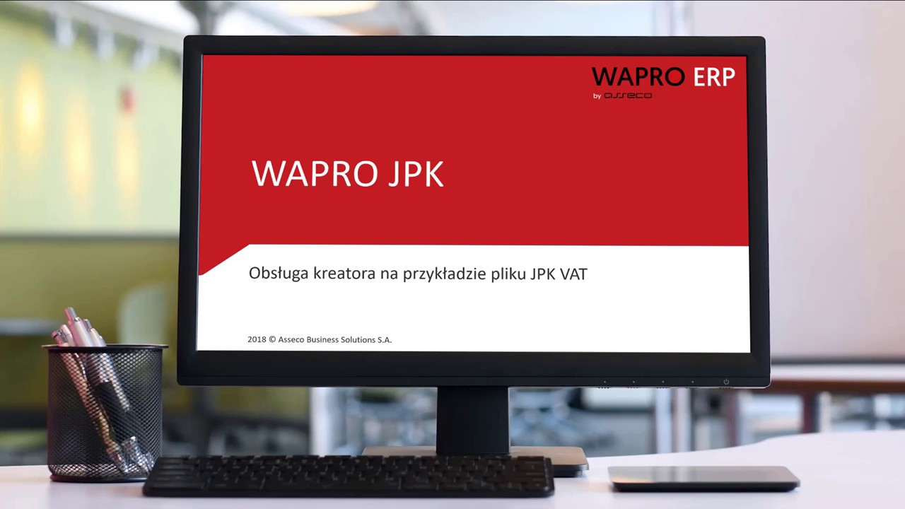 WAPRO JPK Obsługa kreatora na przykładzie pliku JPK VAT