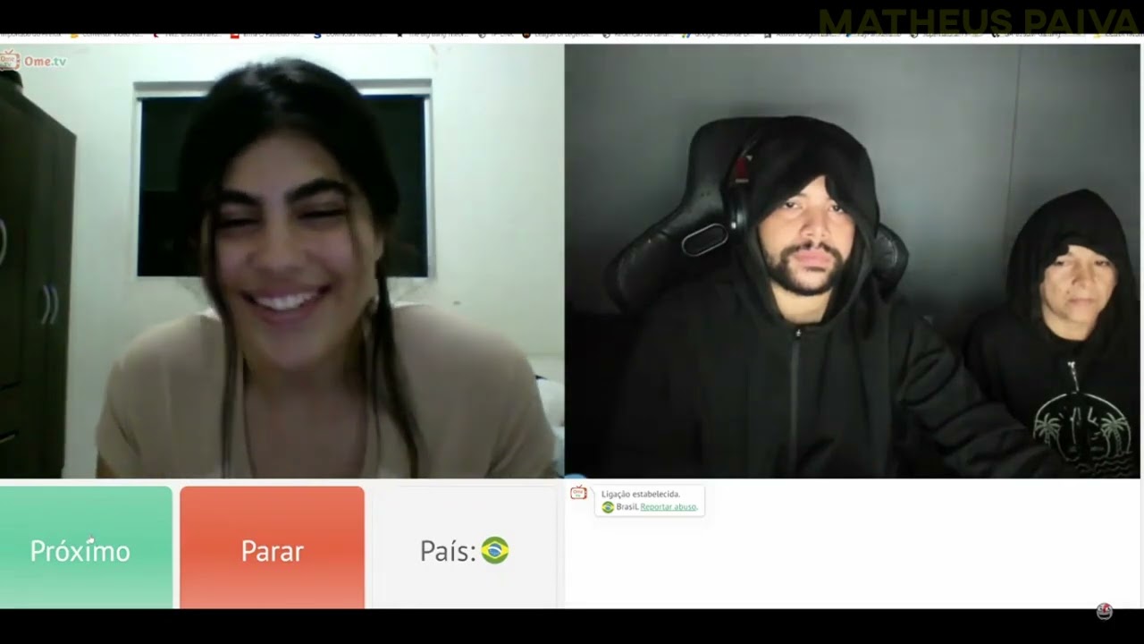 LUANGAMEPLAY E RONALDINHO DEIXANDO A MINA FALANDO SOZINHA POR 2 MINUTOS - CLIPES DA LIVE DE OMEGLE
