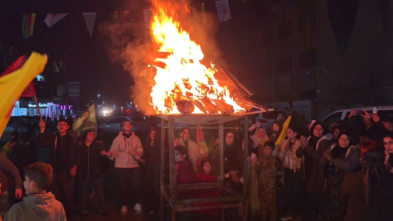 Lighting Newruz flame in Syria, Al-Hasakah City | 2026