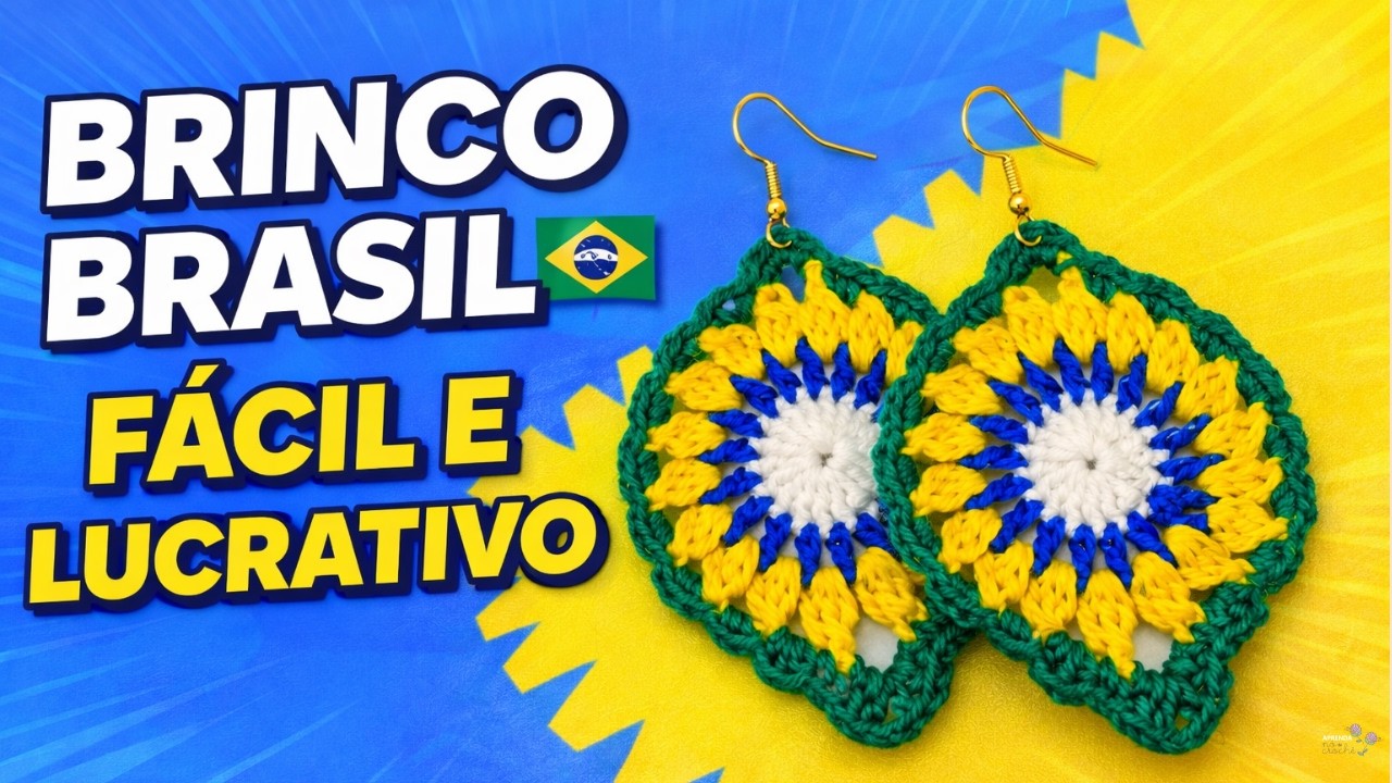 BRINCO DE CROCHÊ BRASIL 🇧🇷 SIMPLES, BARATO E LUCRATIVO | IDEIA PERFEITA PARA A COPA 2026