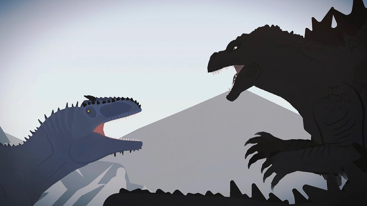 Godzillasaurus VS Ark Giganotosaurus (StickNodes Animation)