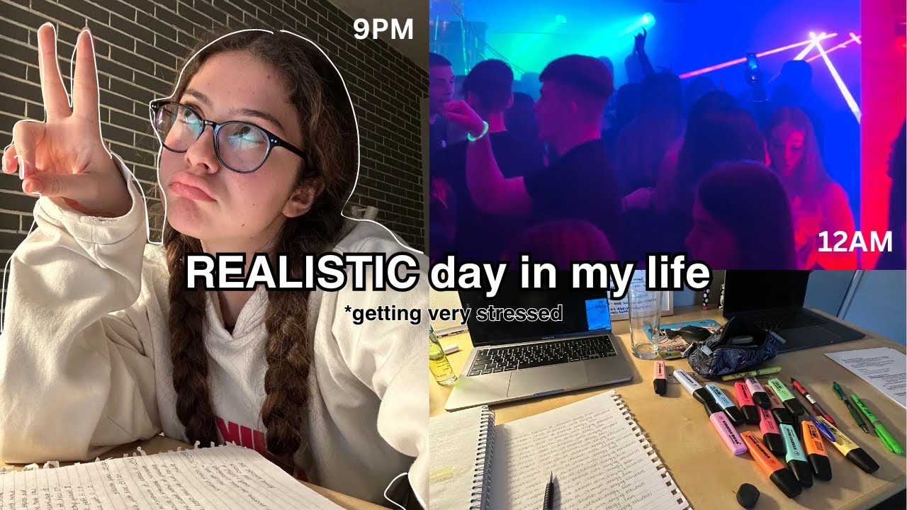 REALISTIC school day in my life | studying, cutting my hair & partying