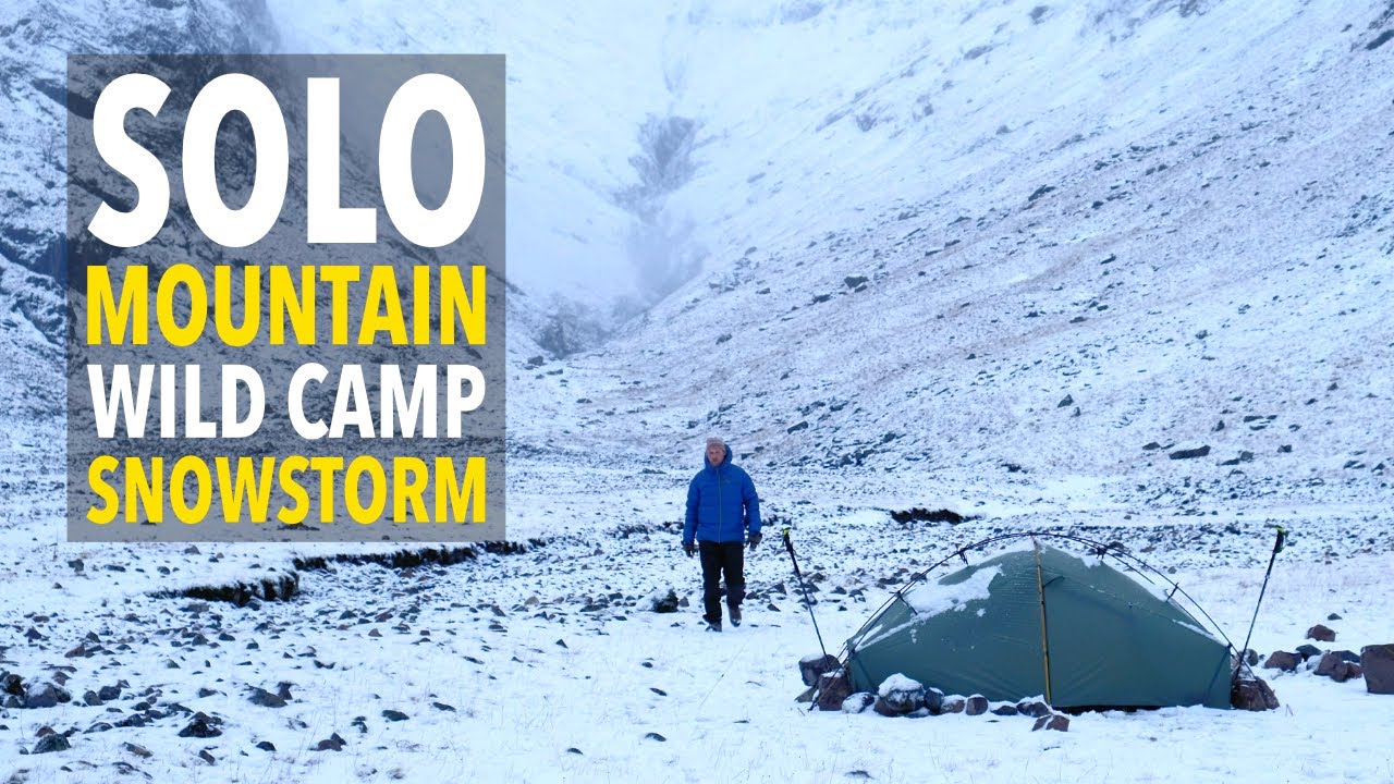 SOLO WINTER Camping in a SNOWSTORM | Glen Coe LOST VALLEY