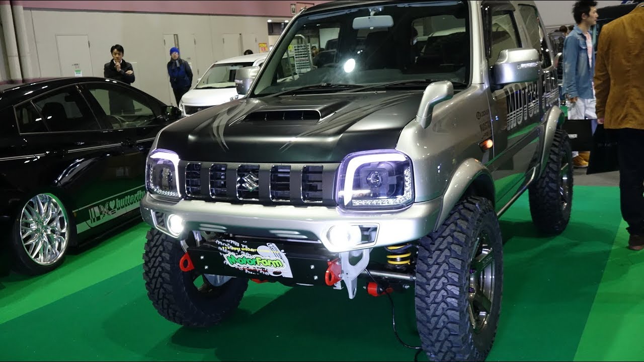 (4K)MOTOR FARM SUZUKI JIMNY LIFT-UP custom モーターファーム ジムニーリフトアップカスタム - 大阪オートメッセ2018