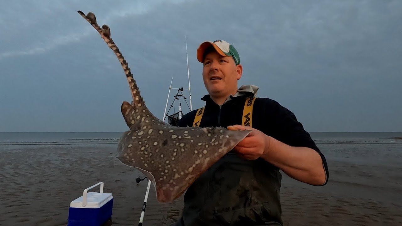 Fishing at Rossall Beach, Cleveleys - 20/5/23