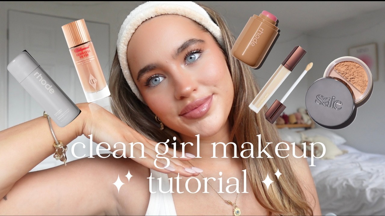 clean girl bronzy makeup tutorial☁️✨🧸