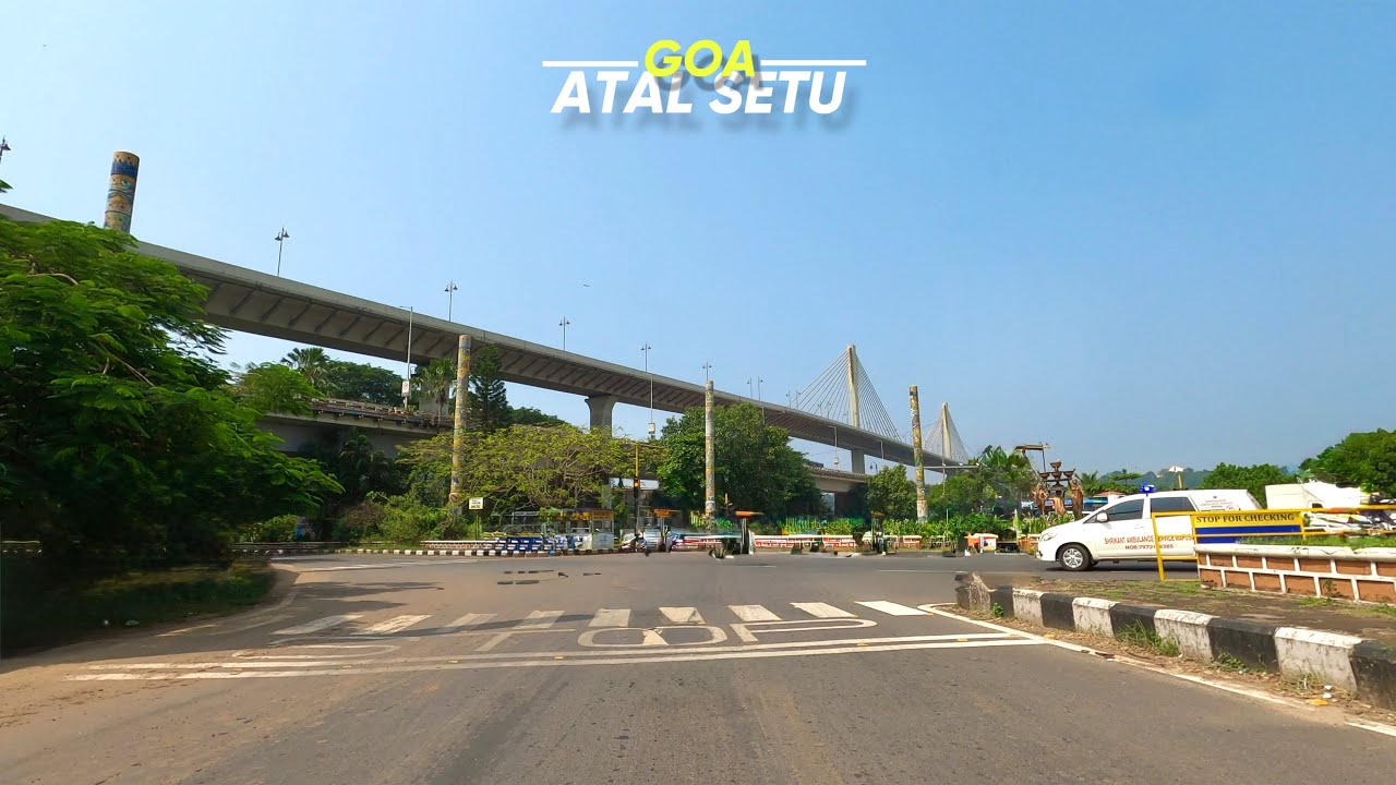 Atal Setu Goa - 4K | INDIA'S🇮🇳 Third Longest Cable Stayed Bridge | Panaji(Panjim) Goa